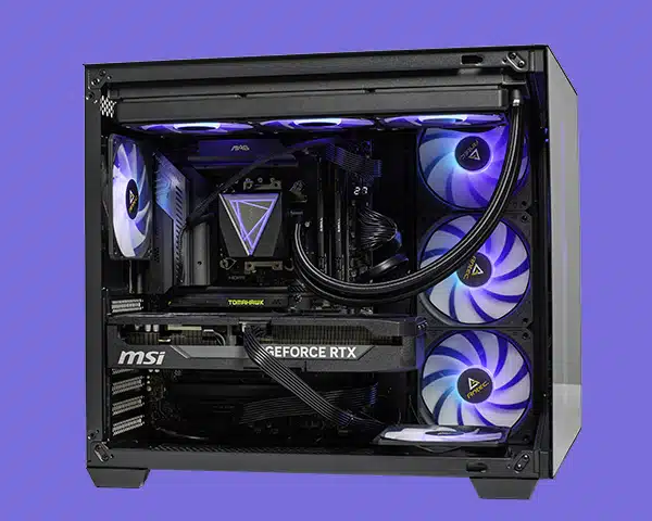 Custom gaming PC built with MSI Tomahawk motherboard and clean cable management